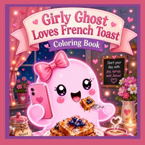 Girly Ghost Loves French Toast Halloween Coloring Book for Kids image 2