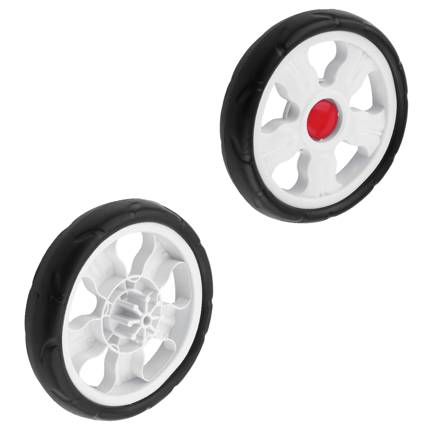 2Pcs Stroller Wheel, 170mm x 35mm Single Wheel, Plastic Wheel Replacement for Stroller and Pet Stroller (Color : 2-Pack, Size : 185mm Dia)