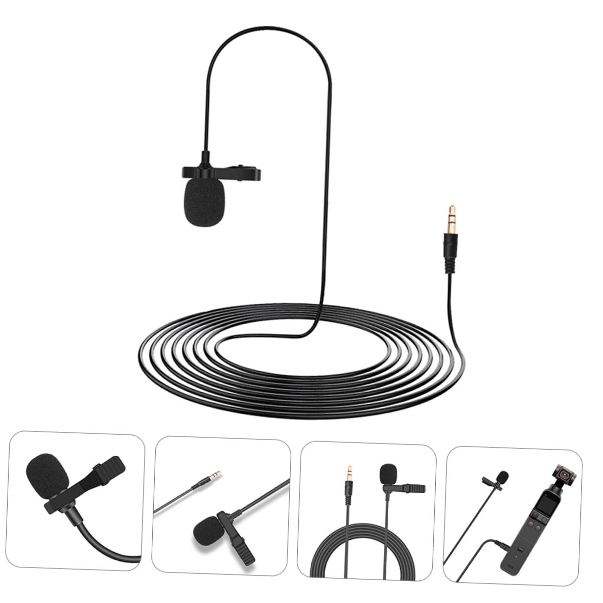 OSALADI 3stücke Lavalier Mikrofon Für Pocket Tragbares Ansteckmikrofon Mit Clip Für Live- Vlogs Und Gaming Rauschunterdrückung Einfach Zu Bedienen