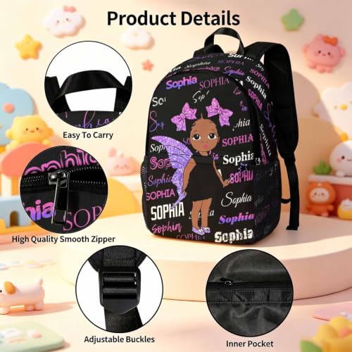 Image of Custom Backpack for Kids Personalized Girls Backpacks Set Back to School | Kid Customized Toddler Backpack for Girl with Lunch Bag Book Bag Kindergarten Prek Preschool Birthday Gifts Little Girl