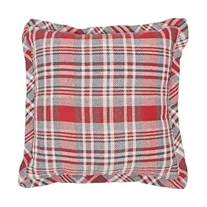 VHC Brands Christmas Decorations for Living Room Bedroom Accents for Couch Chair Gregor Plaid Button Tree Pillow 12×12