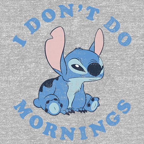 Disney Lilo & Stitch Stitch Mornings Girl's Heather Crew Tee2