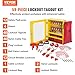 VEVOR Electrical Lockout Tagout Kit, 59 PCS Safety Lockout Tagout Station with Padlocks, Hasps, Tags, Ties, Plug Lockout, Circuit Breaker Lockouts, Valve Lockouts, Cable Lockout, Lockout Bag, Box