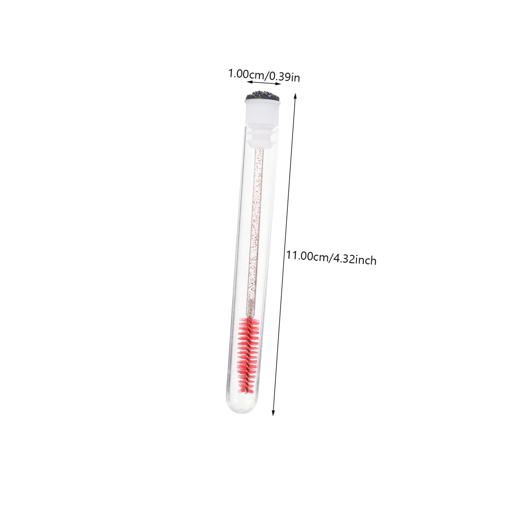 SOESFOUFU Elegant Rhinestone Tube Mascara Brush Set 10pcs for Women's Makeup Bag Random Color