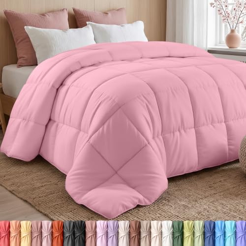 Image of Utopia Bedding Queen Comforter, Duvet Insert, Pink, 88 x 88 Inches