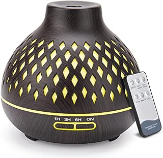 SPLITSKY 400ML Oil Diffuser, Aroma Diffuser with Remote Control , Essential oil diffusers Air scent Humidifier , Electric Nebulizer with 7 LED Light Colors for Bedroom, Home