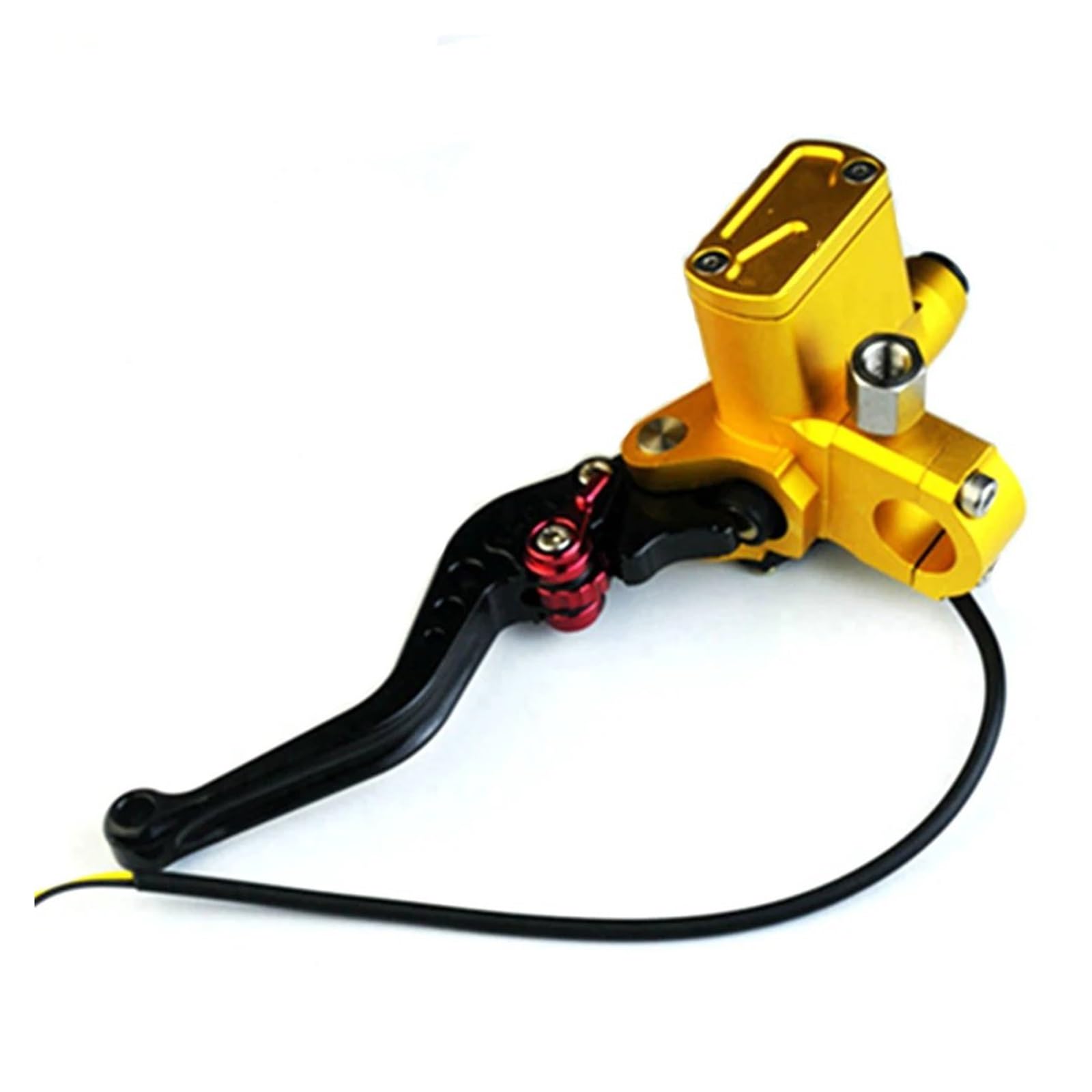 Hguvsjd 22mm Handle for Scooter Dirt Bike Street E-Bike CNC Hydraulic Brake Clutch Pump Lever Master Cylinder Motorcycle Brake Lever(Yellow Left)