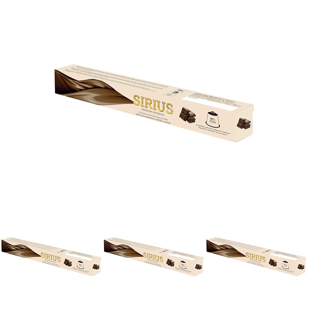 Sirius Premium Çikolata Aromalı Kapsül Kahve (Nespresso Uyumlu) - 10 Adet (4 paketi)