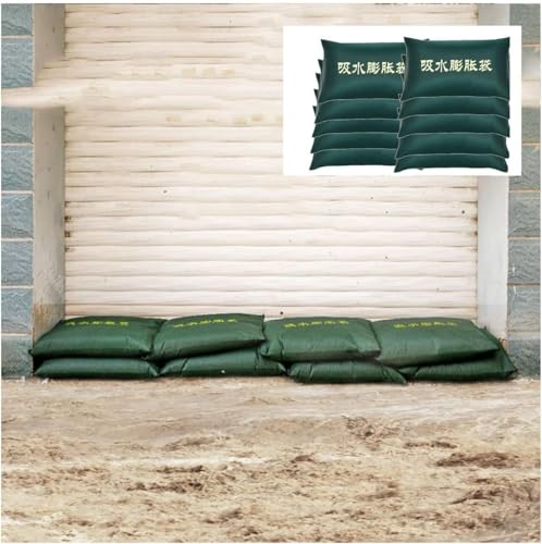 HGOuhK Lot de 10 Sacs de Sable Anti-inondation réutilisables en Toile for Portes de Garage et fenêtres Barrière Anti-inondation(25x100cm)