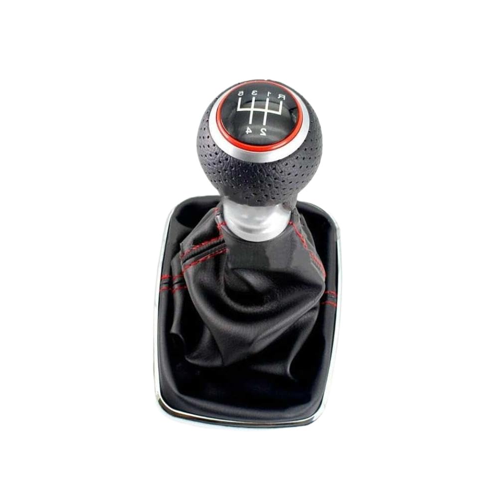 Pwuwarrkg Onecolor 5-Speed 12Mm Car Gear Shift Knob With Boot Compatible With Mk4 R32 1998-2006
