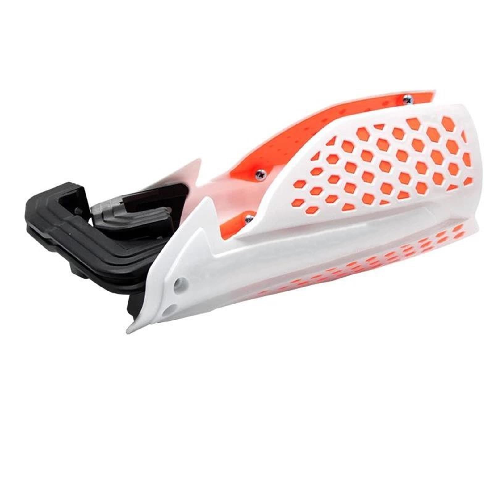 HDHCSCAGH Motorcycle Handguard Shield Universal 22MM Hand Guard Handguard Shield Motorcycle Windproof Protective Gear Handlebar Protection Covers(White Orange)