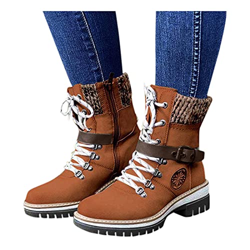 Bottes courtes dames imperméables et chaudes doublées pour l'hiver - 4