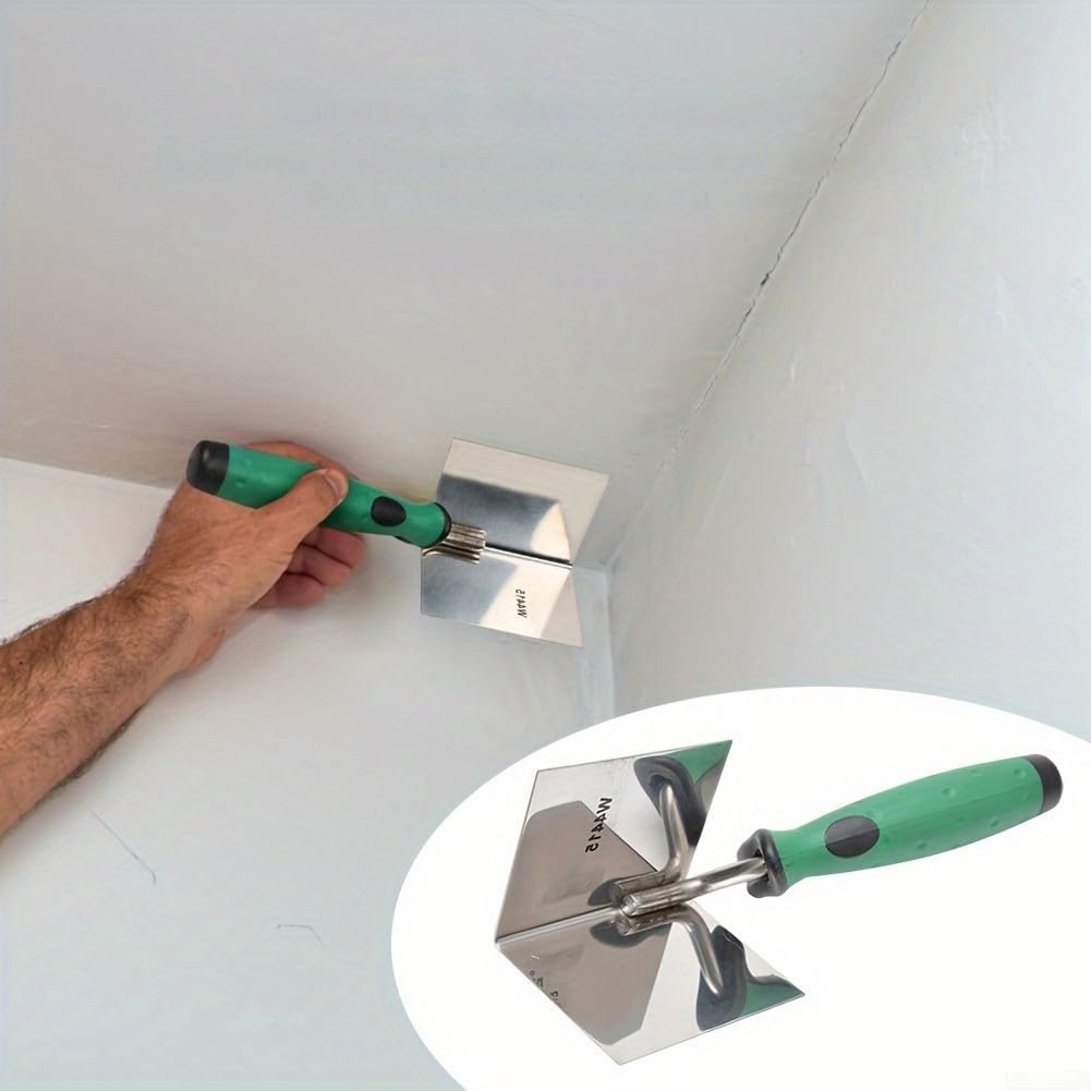 Besttoolifes Set di cazzuole angolari in acciaio inox, strumenti ad angolo interno esterno, spatola per intonacatura a 90 gradi, per lavori di ristrutturazione di muratura e muratura, multifunzione,