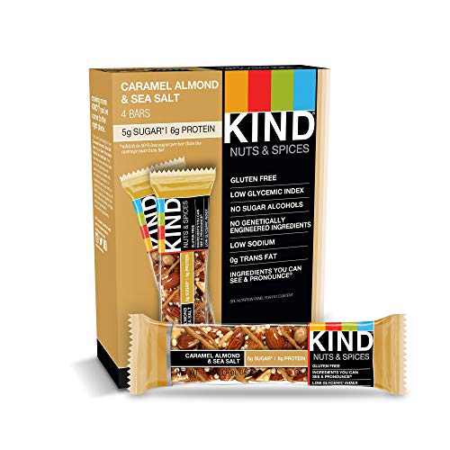 KIND Bars, Caramel Almond & Sea Salt, Gluten Free, Low Sugar, 1.4oz, 4 Count