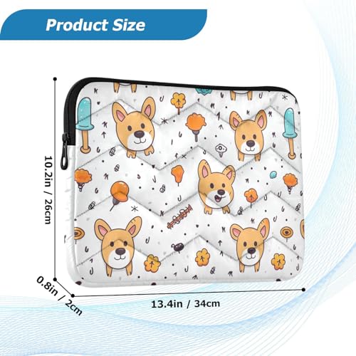 Funda para portátil 13-14 pulgadas con diseño de perros miniatura 3