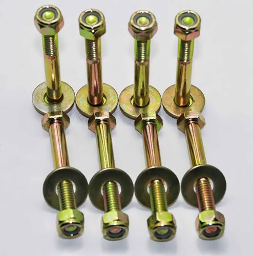 Image of 5 /16 inch x 2-1 /2 inch Hex Head Bolt by Color Galvanization with Nylon Lock nut and Large Size Washer Assortment Kit,Alloy Steel,Grade 5.(8pcs Pack),by Metalsuberg