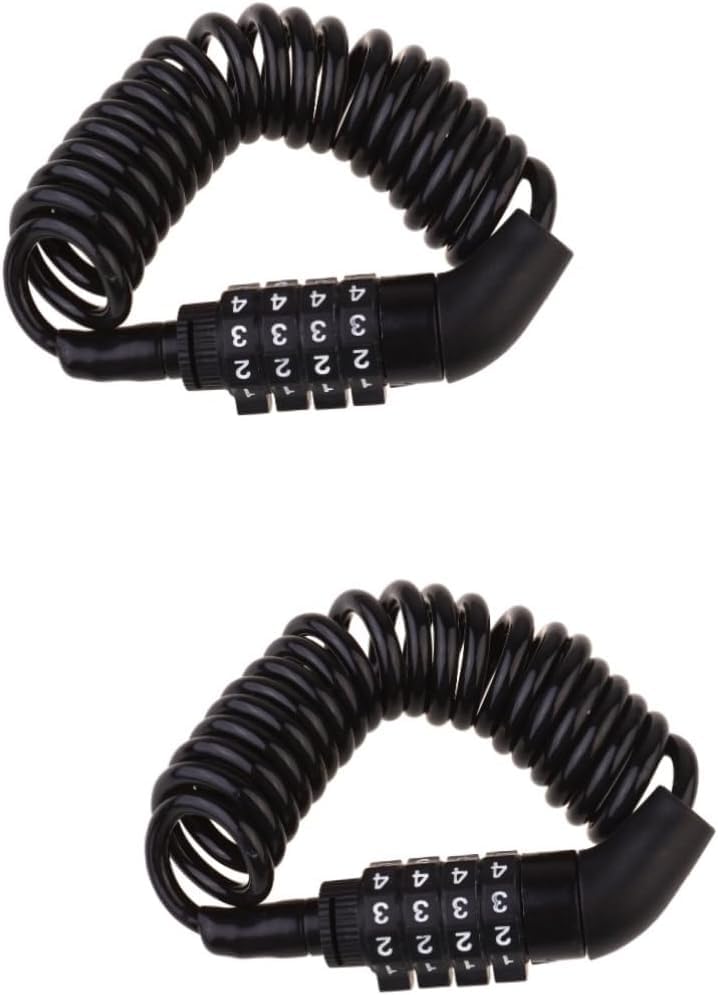 Lucchetto, Combinazione Lucchetto Bici, 2 Pezzi caschi da Moto Lucchetto Bici Lucchetto Bicicletta Casco da Bicicletta Berretto caschi per Moto Lucchetto per Password Lucchetto (Nero)
