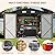Greesum 10×14 FT Outdoor Storage Shed, Metal Storaged Sheds Without Floor, Tool Sheds with Lockable Doors and Sloping Roof for Garden, Patio, Brown