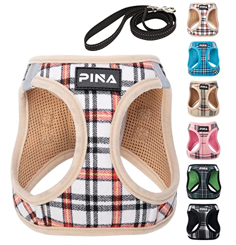 PINA Dog Harness for Small Medium Dogs No Pull, Dog Harness and Leash Set, No Choke Breathable Mesh Dog Vest Harness, Lightweight Adjustable Small Medium Dog Harness - Easy to Put On and Take Off