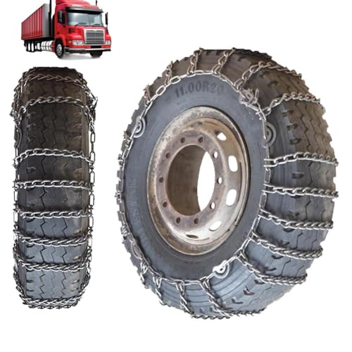 9mm Set of 2 Heavy Duty Snow Chains for Suvs and Cars Skid Traction Chains High Strength Manganese Emergency Use for Tire Reliable in Snow 215/75R17.5 2pcs 9.00R22.5
