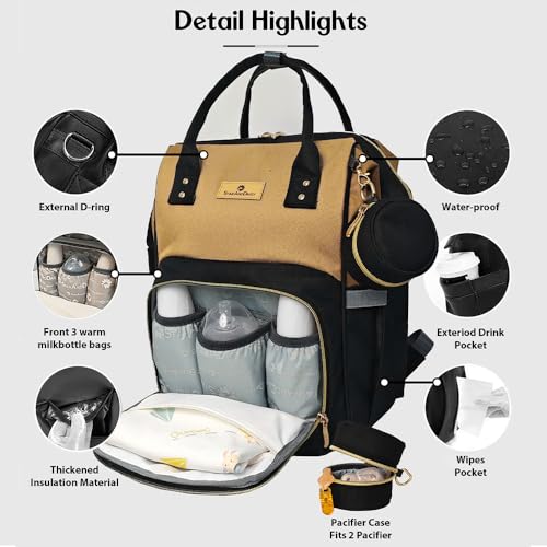 Image of StarAndDaisy Baby Bag for Mothers Travel /Maternity Bag with 16 Multi-Purpose Pockets with Quick Access Diaper & Mobile Pocket /Diaper Bag for Baby