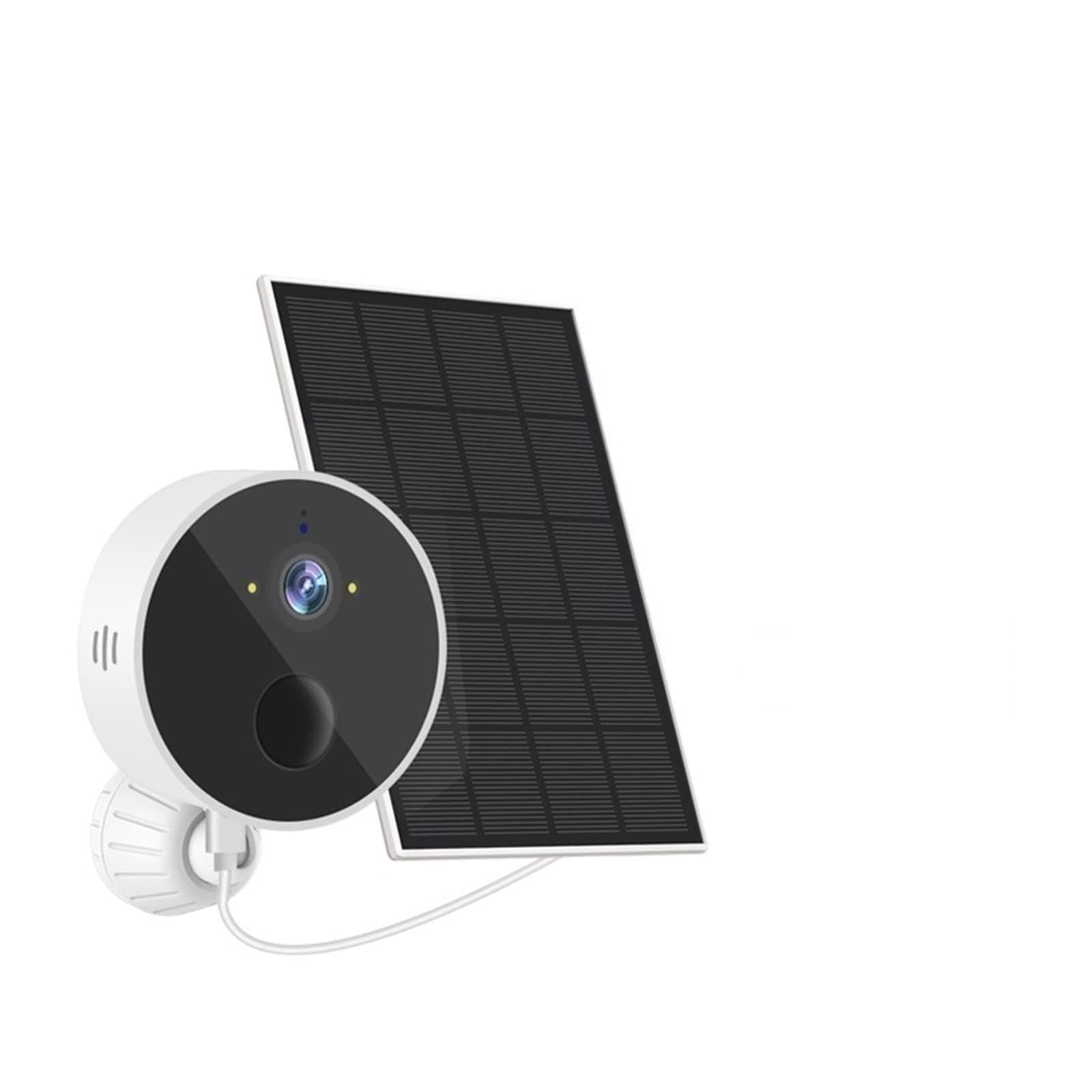 Cámara de Seguridad, 1080P Cámara Solar PIR Detección Humana Seguridad Videovigilancia IP CCTV con Panel Recarga de baterías Litio(1080P with 32G Card)