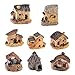 CYSJ Miniatura Hada del jardín Casas de Piedra 8pcs Casa de Hadas para Jardín Mini Cottage Casa Decor miniaturas Accesorios Jardinería Decoración Accesorios para casa de muñecas