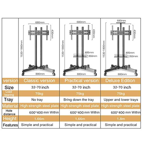 Soporte universal móvil para TV 32-65 pulgadas con ruedas miniatura 7