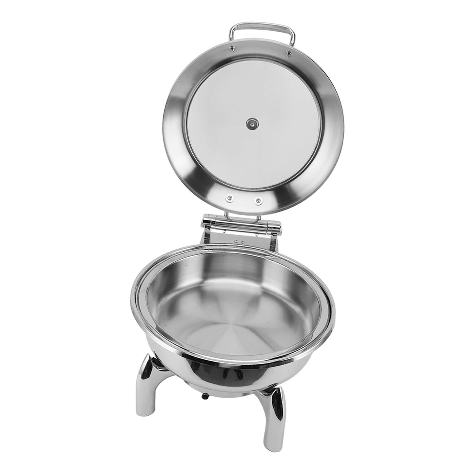 Juego de Buffet Redondo para Frotar con Tapa de Vidrio Visible y Resistencia a Altas Temperaturas para Eventos de Catering