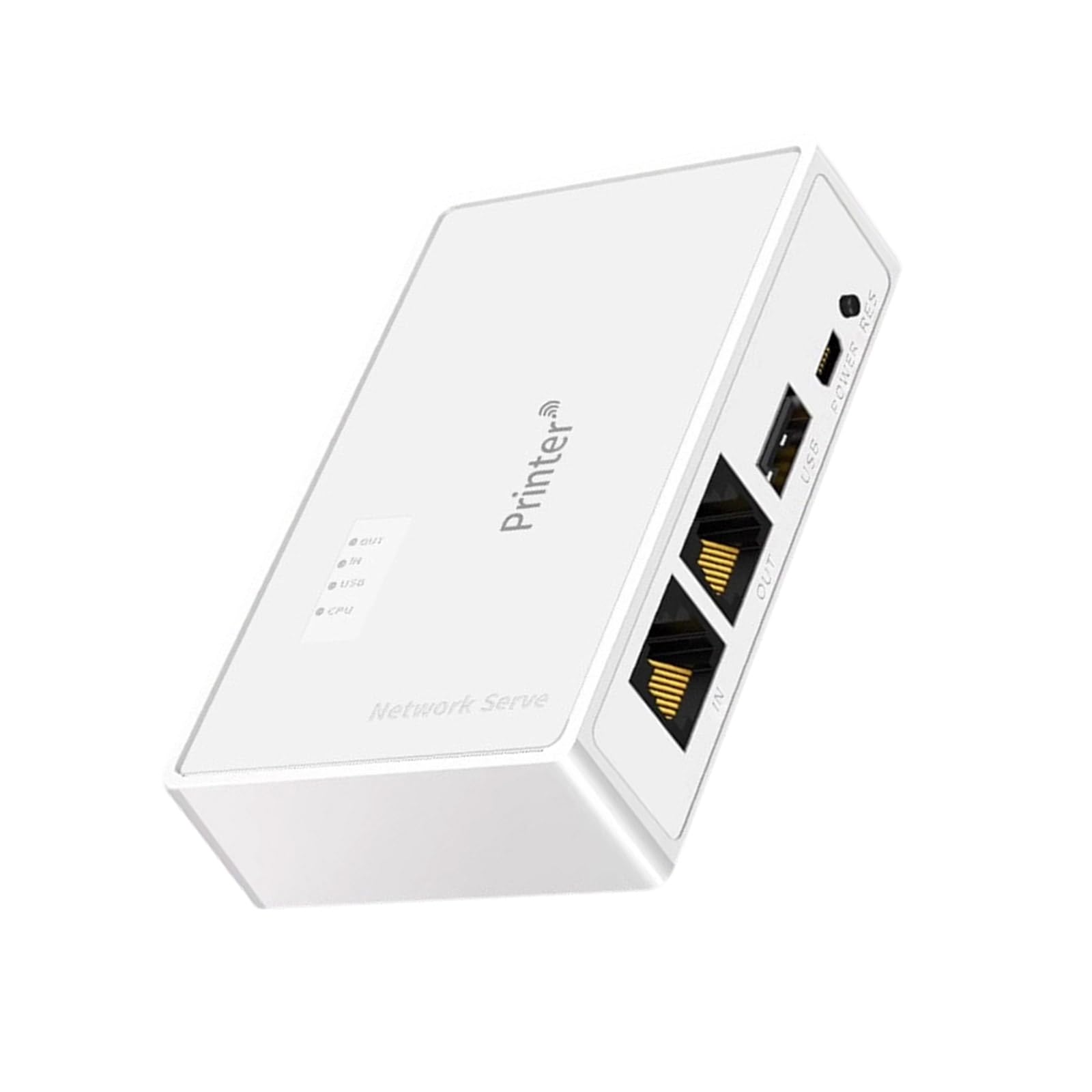 XAGMODSHN USB Networking Printer Server Sharer Condivisione del Computer Dispositivo condivisione della Stampa Server RJ45 Adattatore Rete per Stampante da Ufficio 10 / 100Mbps