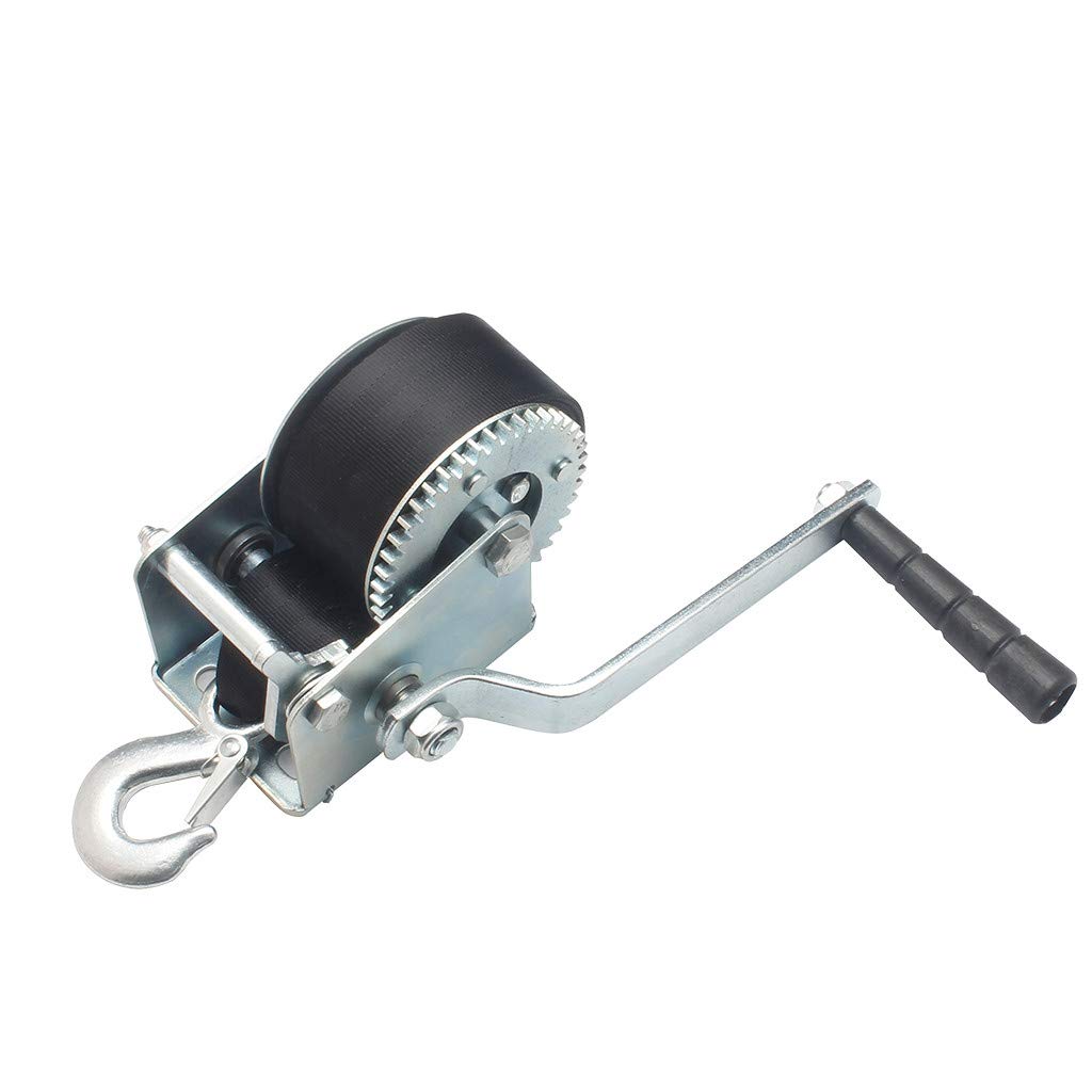 Buy Hand Winch Gear System 600lbs Hand Crank Strap Gear Winch with 6m