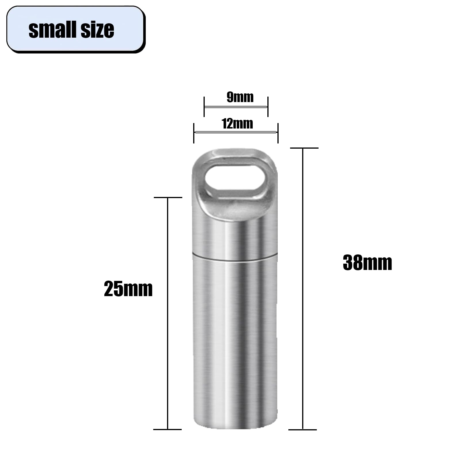 Mini impermeabile pillola scatola in acciaio inox pillola bottiglia all'aperto impermeabile sopravvivenza contenitore capsula per sopravvivenza all'aperto stoccaggio