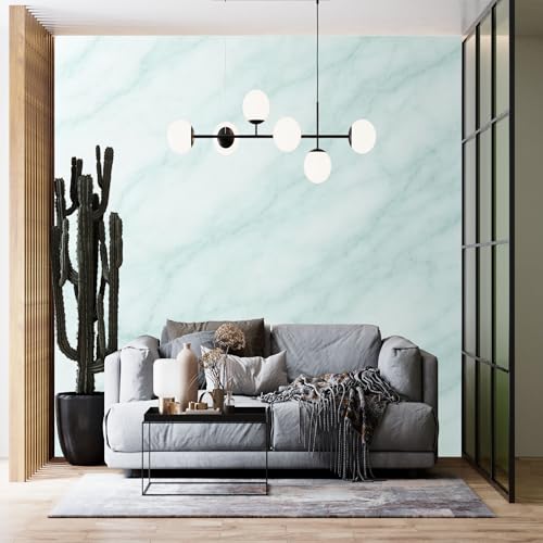 Papier peint marbre turquoise moderne pour salon et chambre