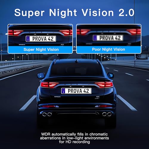 Image of 360 Degree View 4 Channel Dash Cam 5G WiFi & APP Control, GEMEK 2K Front and Rear Inside, Left Right Dash Camera for Cars Free 64GB TF Card, G-Sensor, Night Vision, 24H Parking Mode