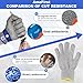 AmzFirst 1 Pack Level 9 Cut Resistant Gloves, Food Grade for Stainless Steel Mesh Metal Glove, Kitchen Cooking Gloves for Women and Men, for Butcher Meat Cutting Oyster Shucking, Size: 8/Medium