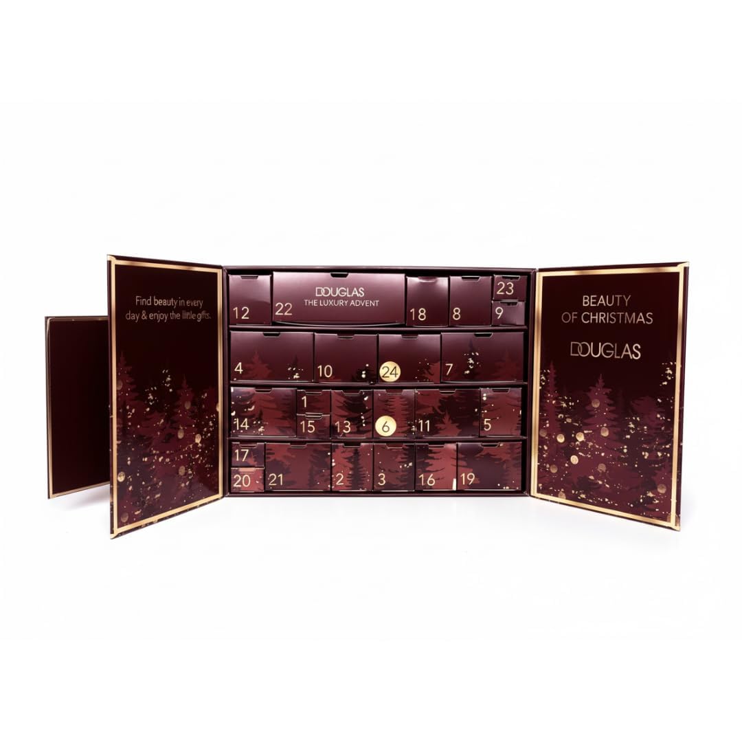 OUGLAS Adventskalender 2025 Beauty LUXURY, Frauen + Mädchen Kosmetik & Pflege Advent Kalender, 24 Geschenke Wert 350 €, Skincare Frau, Adventkalender Damen