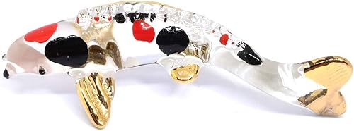 Mini figuras de carpa de pez Koi hechas a mano de 3 pulgadas, arte de vidrio soplado, lindas figuras coleccionables, ideas de regalo, animales en