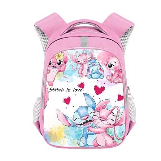 Bonamana Mochila escolar para niños con rayas reflectantes e impresión en 3D. Mochila ligera de viaje, para transportar libros, 38 x 28 x 15 cm / 15 x 11 x 6 zoll