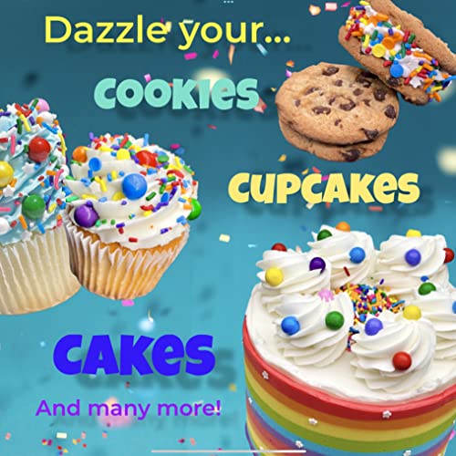 Image of Manvscakes Sprinkles- Edible Cake and Cupcake Sprinkles with Assorted Shapes and Sizes for Parties, Metallic Sprinkle Mix for Cookies, Ice Cream, Cake and Cupcake Decorating, 4 oz (Primary)