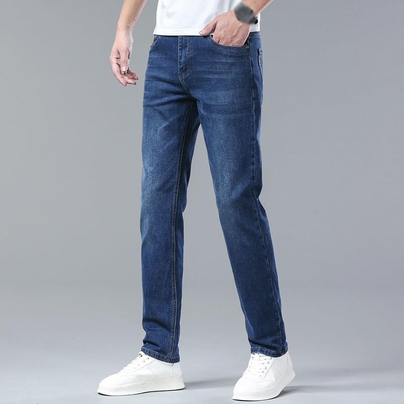 Jeans Slim Stretch Jeans Classic Jeans Plus Size Long Jeans(40)4