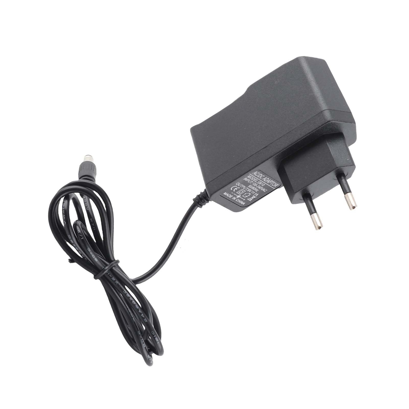 Zasilacz do gitary, zasilacz 9V AC/DC Zasilacz do klawiatury cyfrowej, pianina elektrycznego, gitary elektrycznej, pojedynczego efektora 100-240V (wtyczka EU)