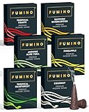 Fumino Conos de Incienso Tropicales – Lote 6 Cajas Masala Agarbatti, 90 Conos para Relajación, Meditación y Aromaterapia (90 g)
