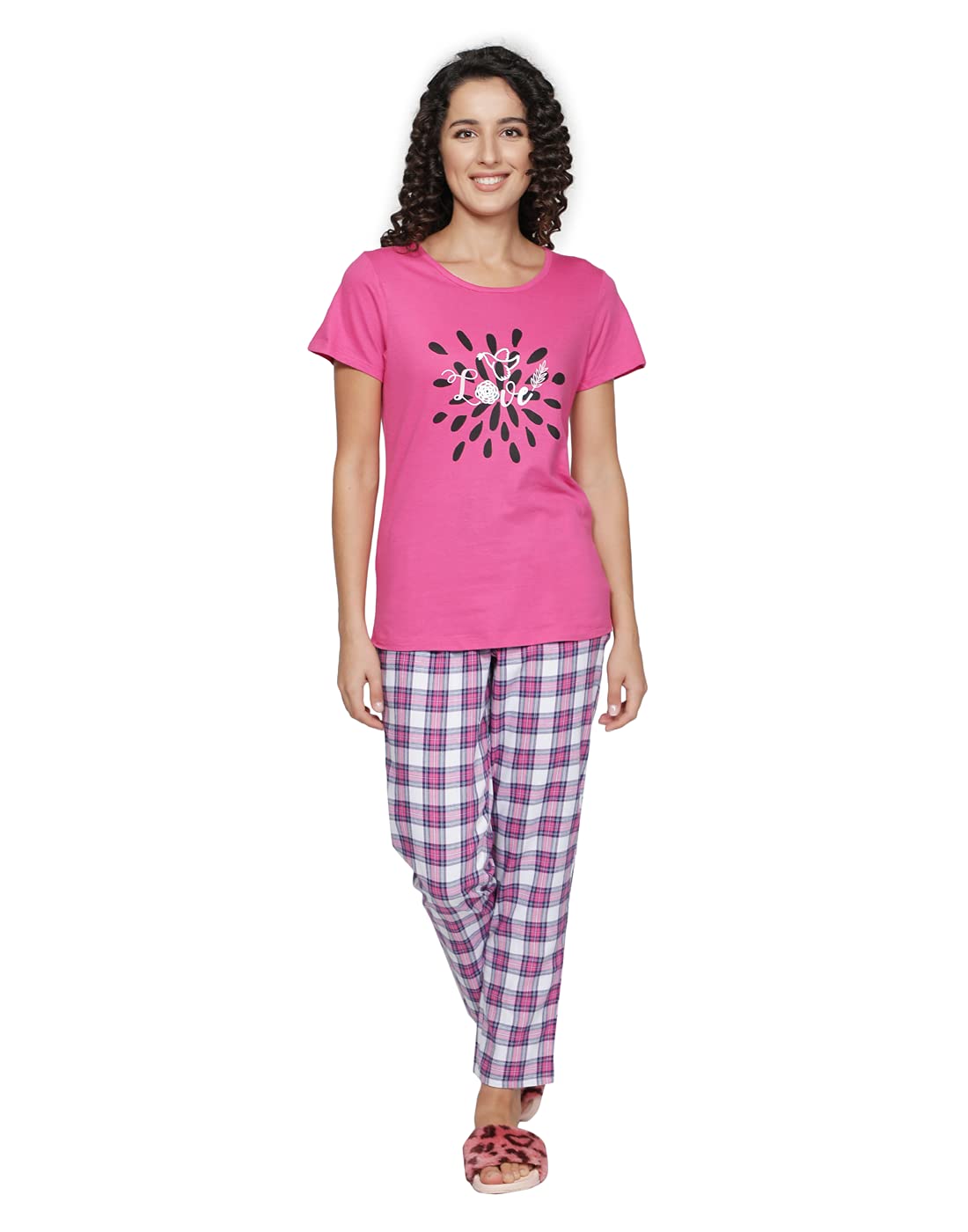 B STORIESWomen's Cotton Printed Pyjama Set