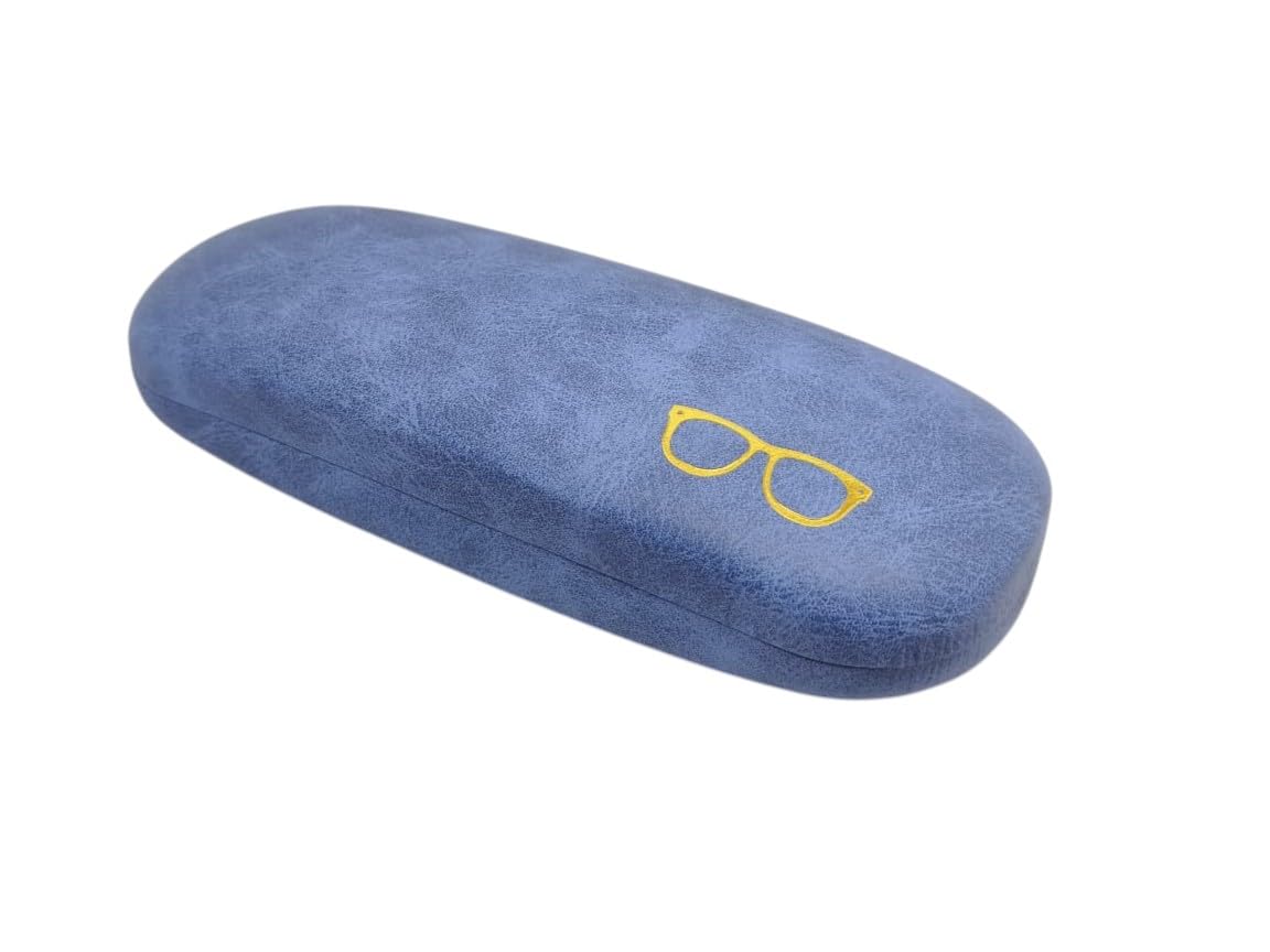 Sunglass Case Specs Case for Men Women Foldable Eyeglass Case Hard Shell Portable Specs Cover Eyeglass Case Lightweight (Blue)