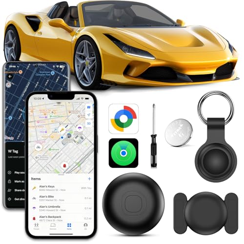 GPS Tracker per Auto, Localizzatore GPS per Auto senza Abbonamento, Compatibile con Android e iOS, IP68 Impermeabile, Magnetico Air Tracker GPS per Moto, Bici, Bagagli