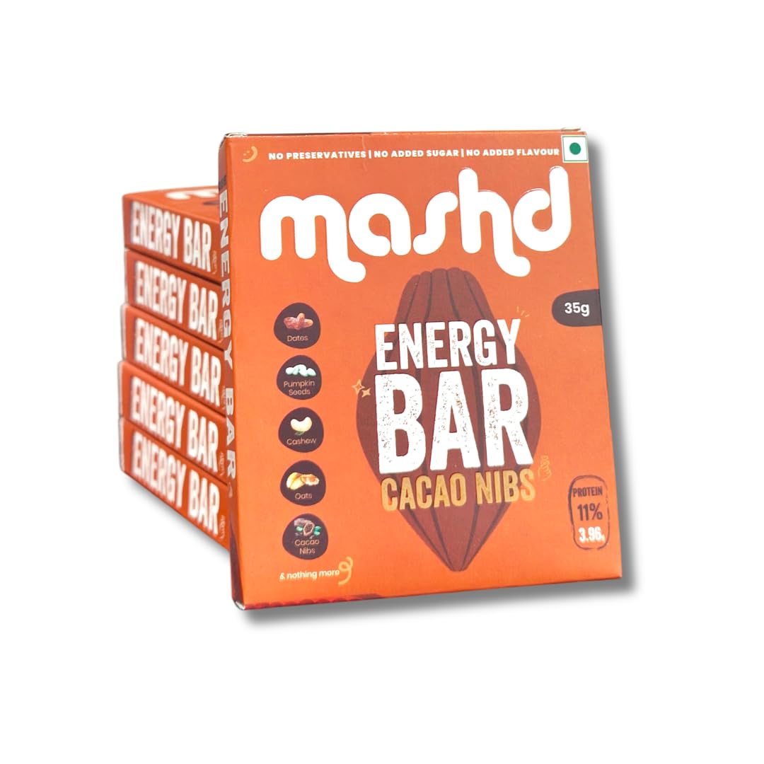 Mashd - Energy Bars - All in One (Pack of 6) | Zero Artifical Ingredients | 5 Ingredient Whole Food Bar | Date Sweetend | No Artificial Sweeteners | Natural Pre-Workout & Office Snack | Six Different Bars — Amazon image 11
