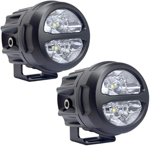 Faro LED redondo de 3 pulgadas para motocicleta, súper brillante, para carreras de rally, aplicaciones de alta velocidad, carcasa de aluminio