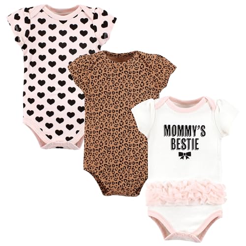 Image of Hudson Baby Baby Girls' 3pc Cotton Bodysuits