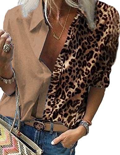 Nova blusa feminina com estampa de leopardo, estampa de oncinha para mulheres, camisetas de manga co