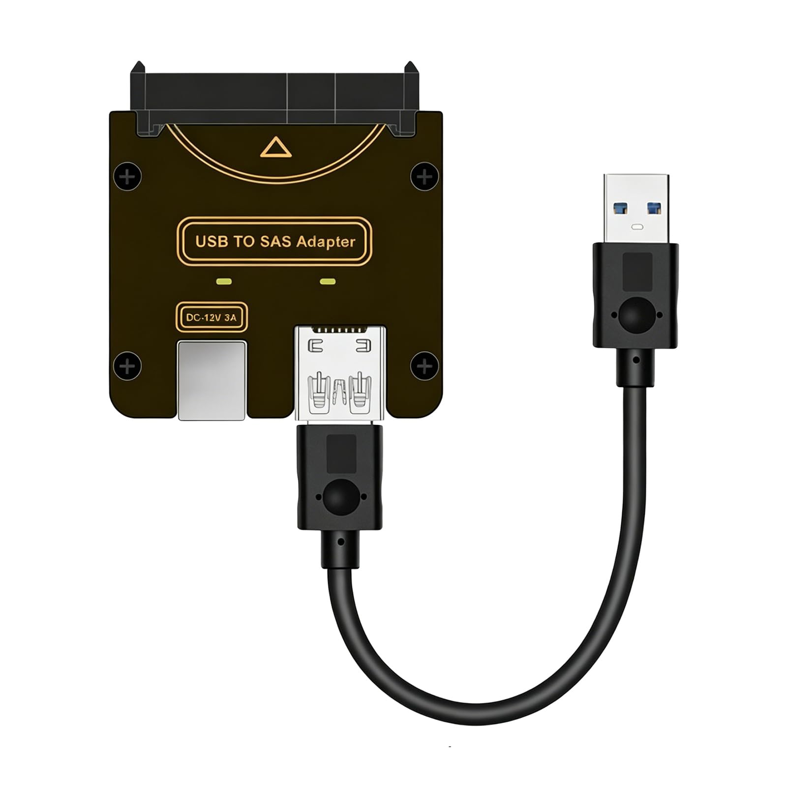 SFF-8482 Adattatore RAID per dischi rigidi SAS da 29 pin a USB3.0 5 Gbit/s, adattatore di conversione da USB 3.0 a SAS per dischi rigidi da 2,5/3,5 pollici, scheda adattatore SSD con chipset e